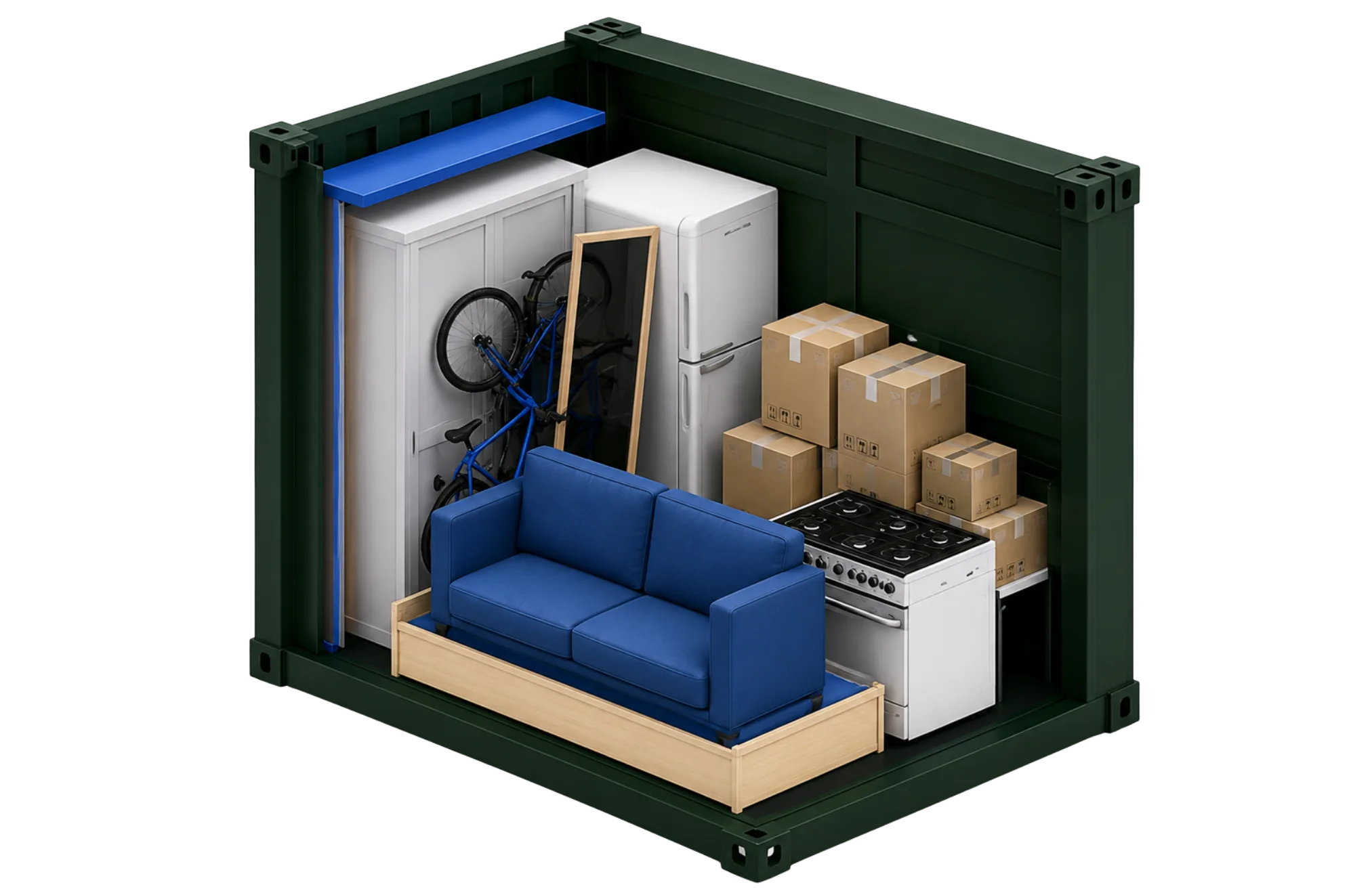 5 Ft Container (40 Sq Ft) at Box Yard Self Storage, Burgess Hill